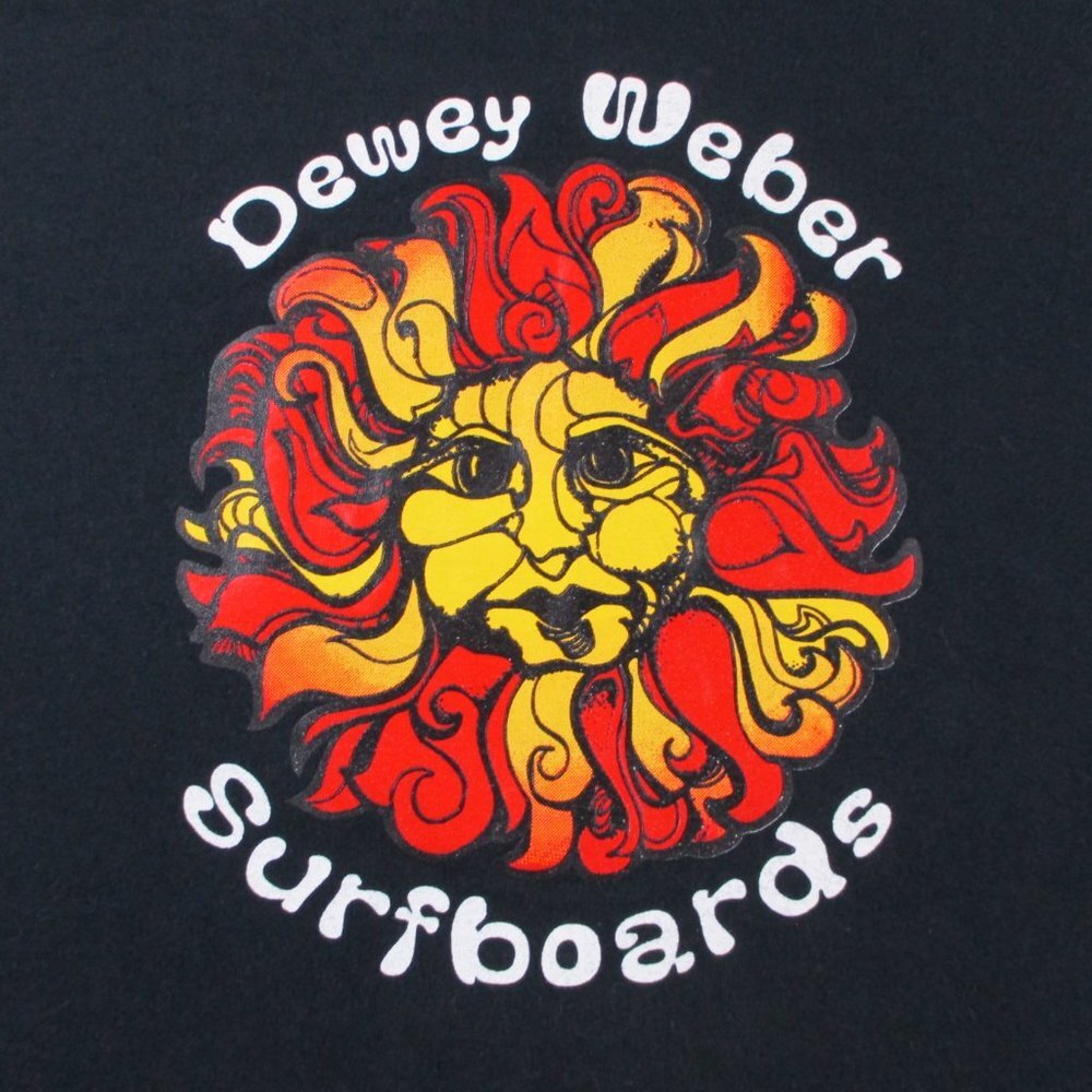 VINTAGE T Shirt Mens 2XL XXL Black Dewey Weber Surfboards Sun Logo USA Made Surf - Picture 4 of 11